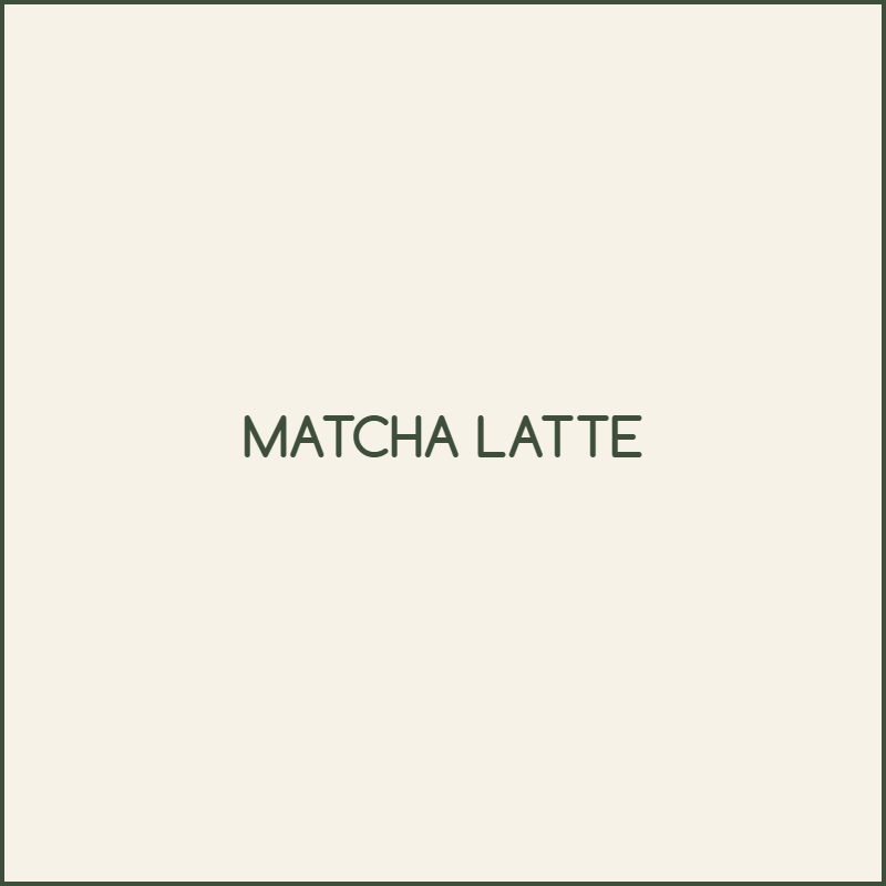 [BEBIDAS FRIAS] MATCHA LATTE